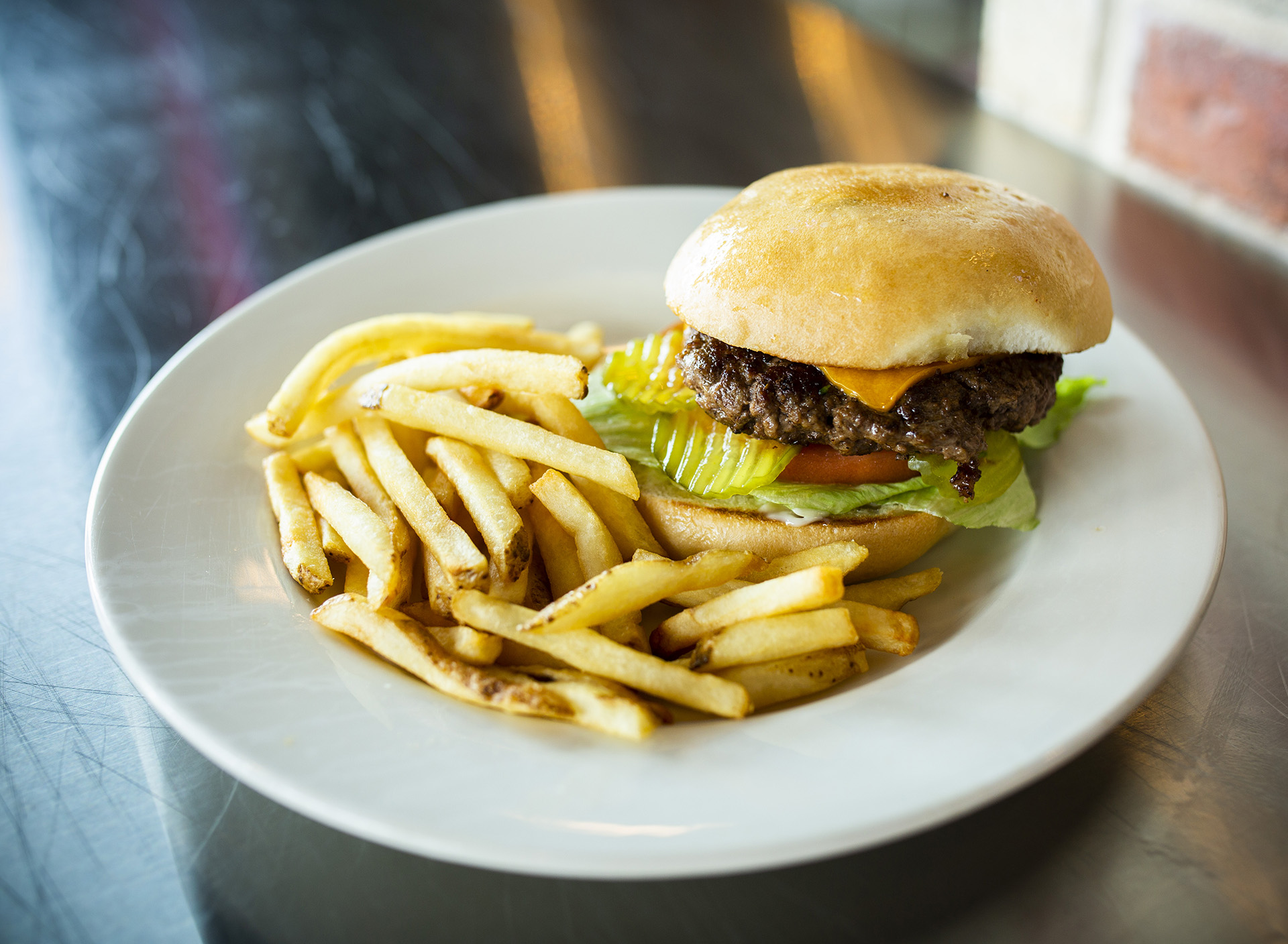 Hamburger and French Fries